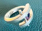M067/Degelijke Zilveren Amethist ring Bijzonder!!! 16 3/4, Gebruikt, Verzenden, Kleiner dan 17, X