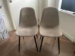 Stoelen eetkamer taupe velvet, Huis en Inrichting, Stoelen, Ophalen, Nieuw, Overige kleuren, Twee