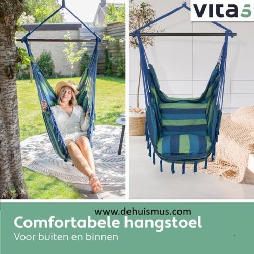 XXL Hangstoel | Binnen&Buiten | Incl. 2 Kussens I Lounge, Tuin en Terras, Hangmatten, Nieuw, Eenpersoons, Inklapbaar, Opvouwbaar