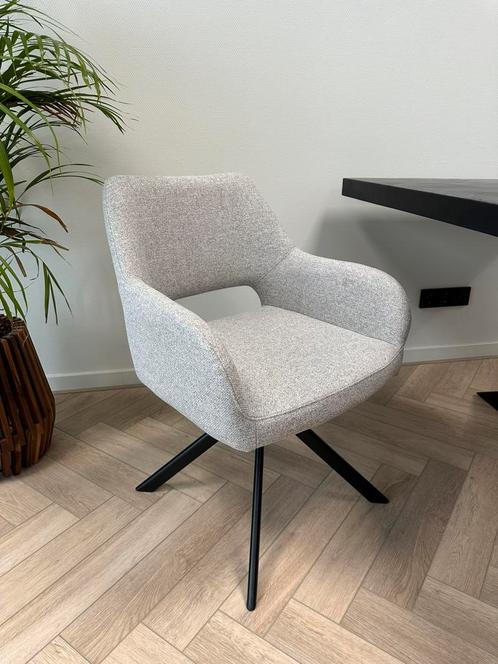 ‼️Eetkamerstoelen draaibaar - eettafel stoelen - grijs, Huis en Inrichting, Stoelen, Nieuw, Stof, Grijs, Ophalen of Verzenden
