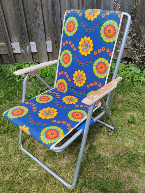 Retro vintage klapstoel jaren 70, Verzamelen, Retro, Huis en Inrichting, Ophalen of Verzenden