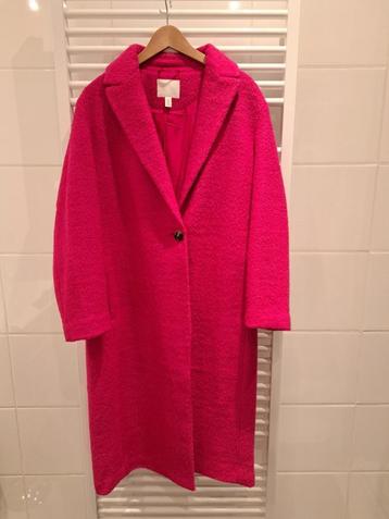 H&M donkerroze winterjas, lang model - S beschikbaar voor biedingen