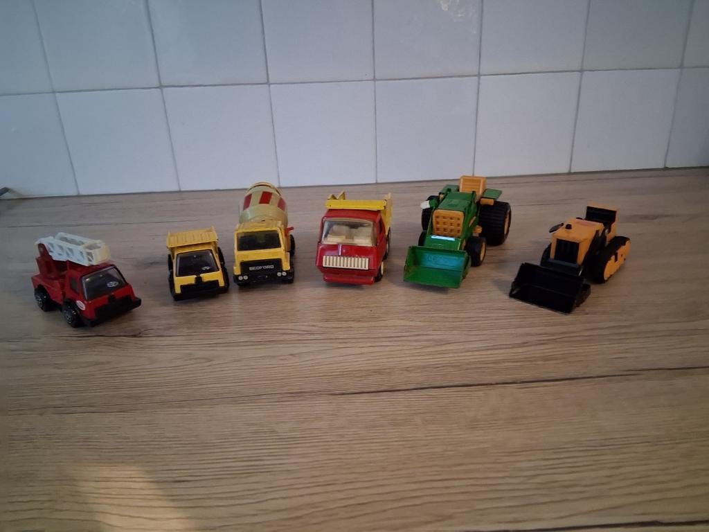 Tonka 6 stuks - Brandweer, Kiepers, Mixer, Rups, Tractor, Verzamelen, Speelgoed, Gebruikt, Ophalen of Verzenden