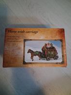 Paard met Koets Ornament, Ophalen of Verzenden, Zo goed als nieuw, Kunststof, Dierenbeeld