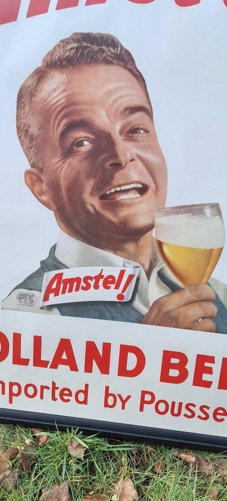 Originele en zeldzame reclameposter van Amstel bier🍺, Verzamelen, Ophalen, Reclamebord, Gebruikt, .