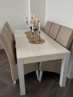 Salontafel, Eettafel & 6 Stoelen - Complete Set!, Huis en Inrichting, Ophalen, Kunststof, Gebruikt, 150 tot 200 cm