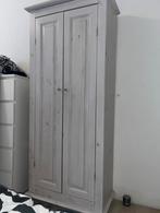 Houten kledingkast met planken, Ophalen, Met deur(en), Eikenhout, 50 tot 100 cm