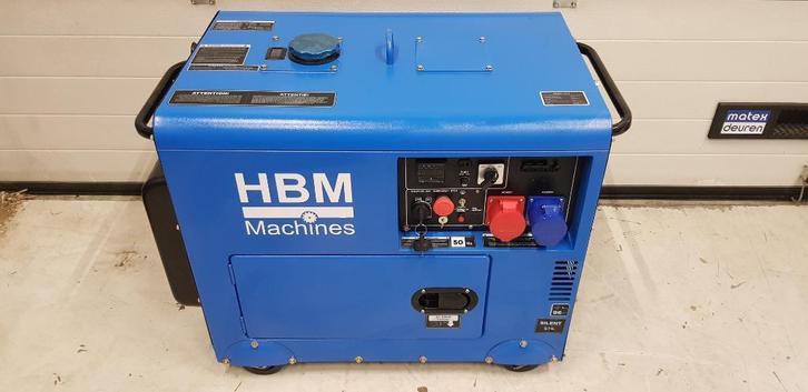 HBM 7900 Watt Diesel Generator - Aggregaat 400/230/12 Volt, Doe-het-zelf en Verbouw, Aggregaten, Zo goed als nieuw, Dieselolie