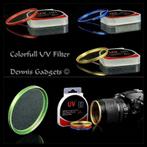 Dennis Gadgets : Metalen colorfull UV filter div. maten, Audio, Tv en Foto, Fotografie | Filters, Nieuw, Overige merken, UV-filter