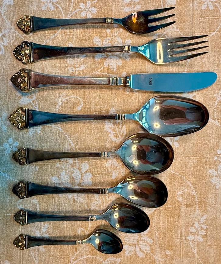 Robbe & Berking 67 delige bestekset verzilverd., Antiek en Kunst, Antiek | Bestek, Ophalen of Verzenden