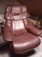 Stressless fauteuil echt leder, Ophalen, Gebruikt, Eenpersoons, Minder dan 150 cm