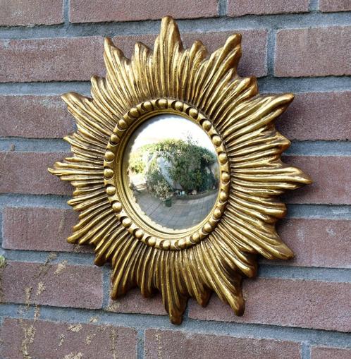 Vintage Wandspiegel met Bladgoud, Huis en Inrichting, Woonaccessoires | Spiegels, Gebruikt, Minder dan 50 cm, Minder dan 100 cm
