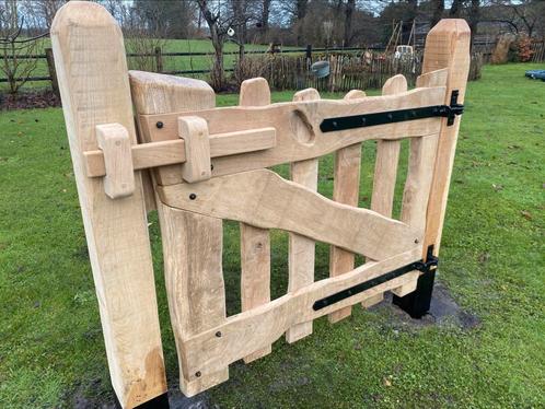 Eikenhouten looppoort, tuinpoort, toegangspoort, Tuin en Terras, Tuinhekken en Hekwerk, Nieuw, Tuinhek, Hout, Ophalen of Verzenden
