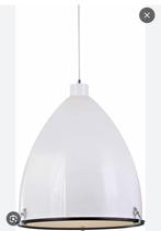 Hanglamp Dome wit met zwarte rand, Ophalen, Zo goed als nieuw, 50 tot 75 cm