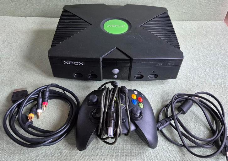 Xbox Classic - Originele Console, Spelcomputers en Games, Spelcomputers | Xbox Original, Gebruikt, Met 1 controller, Ophalen of Verzenden