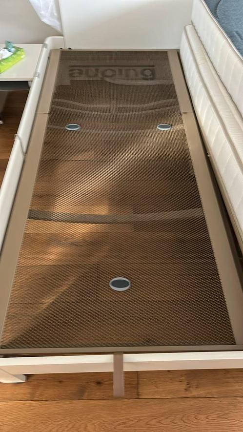 2x Beige verstelbare beddenspiraal van Auping 90/ 200, Huis en Inrichting, Slaapkamer | Bedden, Gebruikt, Eenpersoons, 90 cm, 200 cm