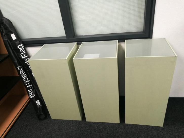 3 verlichte zuilen voor in showroom, huiskamer, atelier,, Huis en Inrichting, Overige Huis en Inrichting, Gebruikt, Ophalen