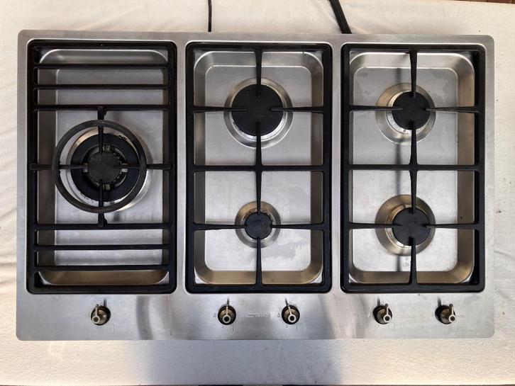 SMEG vlak inbouw 5-pits gaskookplaat, Witgoed en Apparatuur, Kookplaten, Gebruikt, Inbouw, Gas, 5 kookzones of meer, Ophalen