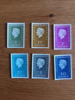 Postzegels Koningin Juliana 1 / 1,5 / 2 /2,5 / 5 / 10 gulden, Na 1940, Ophalen, Postfris
