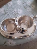 VERZILVERD ROOMSTELLETJE., Antiek en Kunst, Antiek | Goud en Zilver, Ophalen, Zilver