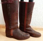 Ramirez bruine laarzen mt 40 stug leer bruin cognac VINTAGE, Kleding | Dames, Schoenen, Hoge laarzen, Bruin, Verzenden, Zo goed als nieuw
