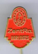 Zentra horloges rood op koper speldje ( W_126a ), Verzenden, Nieuw, Merk, Speldje of Pin