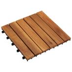 Terrastegels acaciahout 30 x 30 cm verticaal patroon 10 pcs, Tuin en Terras, Nieuw, Ophalen of Verzenden, 10 m² of meer, Hout