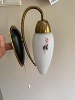 Vintage jaren’50 wandlampje met mekglazen kelk, Ophalen of Verzenden