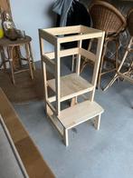 Keuken leer trap kinderen, Huis en Inrichting, Krukjes, Ophalen of Verzenden, Zo goed als nieuw, Hout