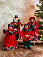 Vintage Dickens kerstkoor - kerstdecoratie | set van 4, Ophalen of Verzenden, Zo goed als nieuw