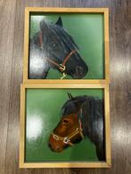 2 schilderijtjes Fell pony’s, Ophalen of Verzenden