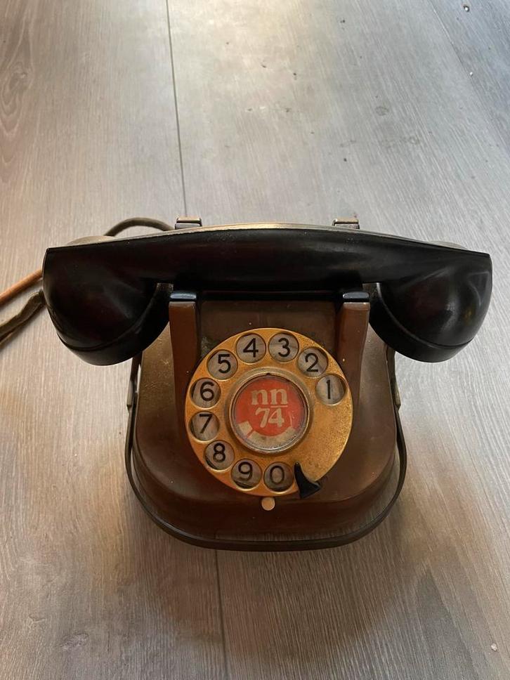 Oude Koperen Telefoon - Vintage, Antiek en Kunst, Antiek | Overige Antiek, Ophalen of Verzenden