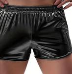 Zwart glimmend korte sportbroek XL(eventueel L )gay / hetero, Ophalen of Verzenden, Nieuw, Maat 48/50 (M), Zwart