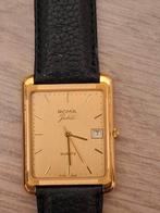 Roma Tank vintage swiss made horloge, Overige merken, Leer, Staal, Polshorloge