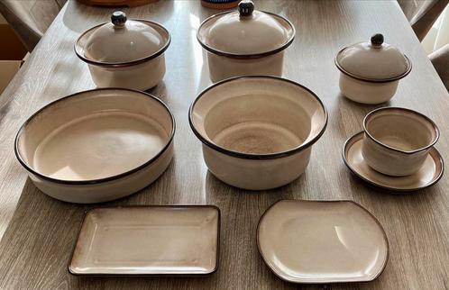 Potterie de Driehoek Huizen vintage servies Amsterdam gres, Huis en Inrichting, Keuken | Servies, Zo goed als nieuw, Schaal of Schalen