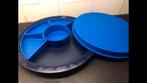 Tupperware prelude exclusief hapjesschaal partyschaal deksel, Verzenden, Gebruikt, Blauw, Schaal
