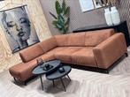 ZGAN Industriële Cognac Hoekbank - 275 x 210, Ophalen, 250 tot 300 cm, Stoer Industrieel Hoekbank Cognac Kwaliteit, -
