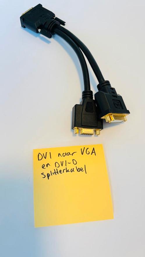 DVI-I naar DVI-D en VGA splitterkabel, Computers en Software, Pc- en Netwerkkabels, Zo goed als nieuw, Ophalen of Verzenden