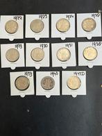 Wilhelmina nette complete serie Guldens 1922-1943D, Postzegels en Munten, Munten | Nederland, 1 gulden, Setje, Zilver, Ophalen of Verzenden