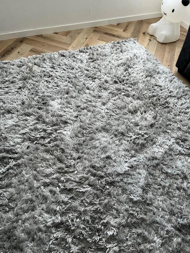 Mooi zacht grijze vloerkleed - 200x300cm, Huis en Inrichting, Stoffering | Tapijten en Kleden, Zo goed als nieuw, 200 cm of meer