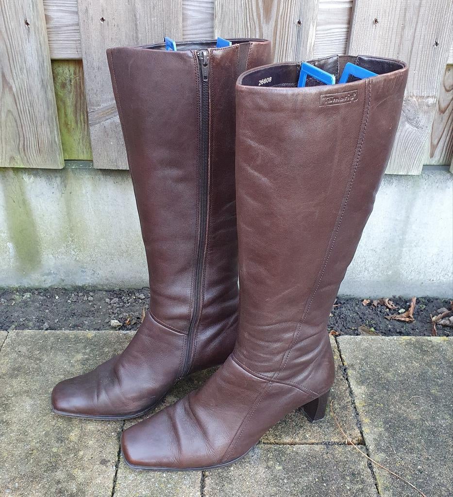 Nette Tamaris hoge laarzen, Kleding | Dames, Schoenen, Tamaris, Hoge laarzen, Bruin, Verzenden