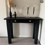 Mooi robuuste zwarte gerestylede sidetable, Huis en Inrichting, Tafels | Sidetables, Ophalen, 100 tot 150 cm, Zo goed als nieuw