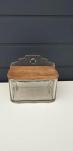 Mooie vintage glazen zoutpot, Ophalen of Verzenden, Gebruikt