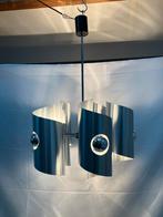 Vintage space age hanglamp, Polam, geborsteld aluminium, Huis en Inrichting, Lampen | Hanglampen, Ophalen of Verzenden, Zo goed als nieuw