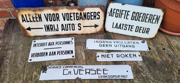 Fabrieks emaille borden 6stuks  beschikbaar voor biedingen