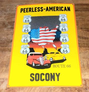 Emaille Bord Route 66 Socony beschikbaar voor biedingen