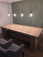 Steigerhout eettafel incl bank, Huis en Inrichting, Tafels | Eettafels, Ophalen, Gebruikt, 200 cm of meer, 50 tot 100 cm