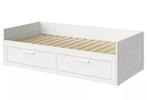 Ikea Brimnes bedbank, Huis en Inrichting, Slaapkamer | Slaapbanken, Ophalen, Gebruikt, Tweepersoons, 80 cm