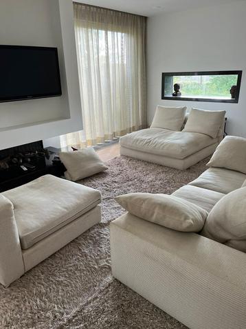 Minotti Hamilton design 3-zits bank met aparte Chaise Longue beschikbaar voor biedingen