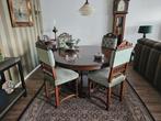 Eetkamertafel met 4 stoelen, Antiek en Kunst, Antiek | Meubels | Tafels, Ophalen